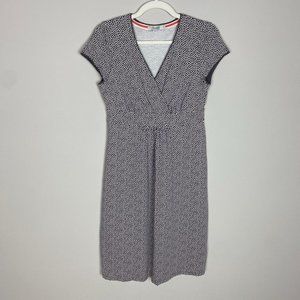 Boden Surplice Sheath Dress Womens 6 Short Sleeve Career Polka Dot V Neck